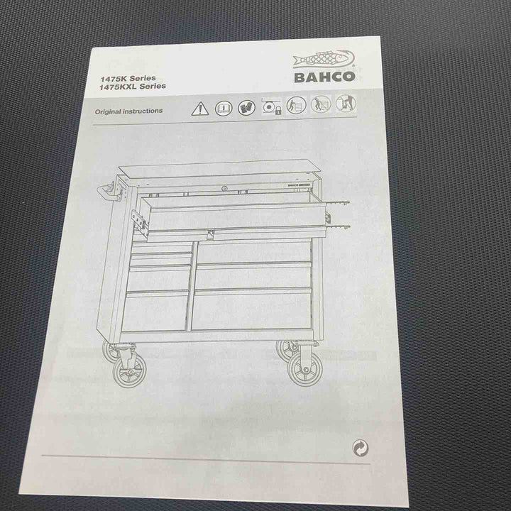【店頭受取り限定】BAHCO(バーコ) 複合2列12段引き出し ロールキャブ ブルー 1475KXL12PCM　スナップオンツールズ【川越店】