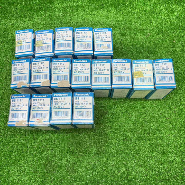パナソニック 安全ブレーカー 2P1E 17箱セット BS1111(15A)、BS1112(20A)、BS1113(30A)【電材館越谷店】