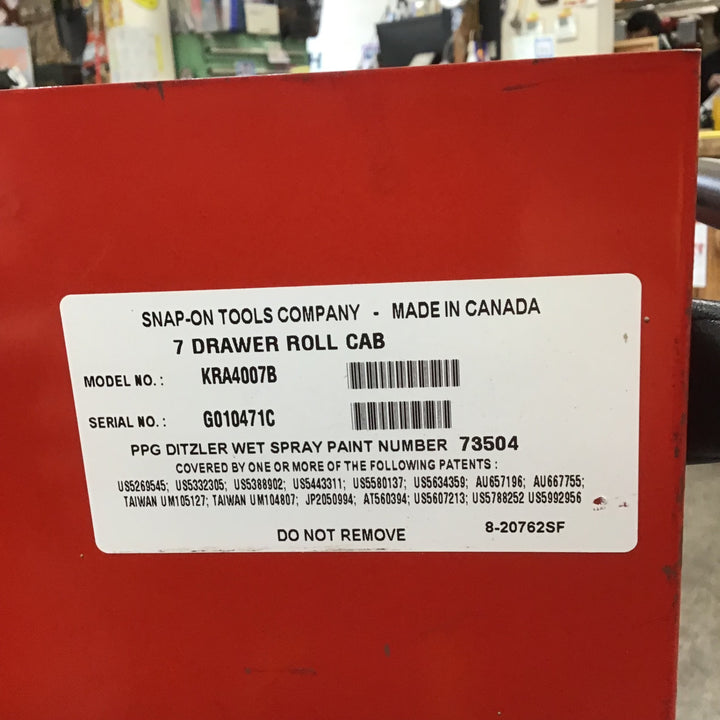 【店頭受取り限定】▼スナップオン　ロールキャブ　KRA4007B【川崎店】