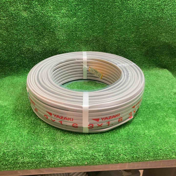 矢崎 VVFケーブル 1.6mm×3芯 100m巻 (灰色) VVF1.6mm×3C×100m YAZAKI【川越店】