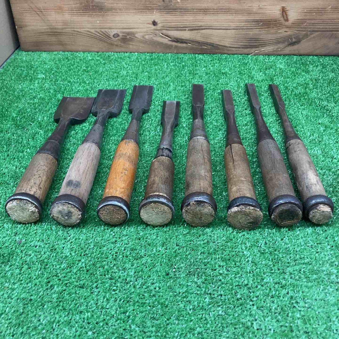 【中古・現状品】 鑿 のみ 左賴光 左頼光 ＊8本組 【鴻巣店】