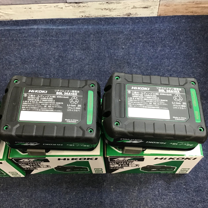 ⑥ハイコーキ(HIKOKI ※旧:日立工機) リチウムイオンバッテリー 36V/2.5Ah BSL36A18X　4個セット【八潮店】
