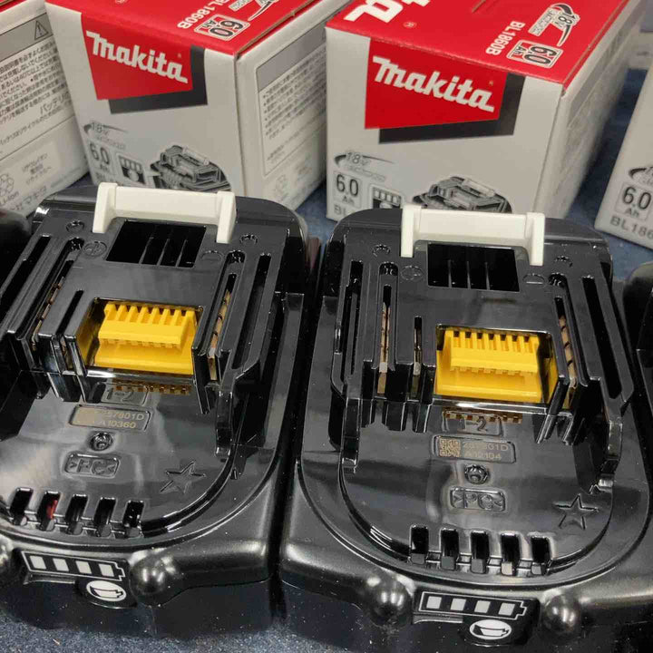 マキタ(makita) リチウムイオンバッテリー 18V/6.0Ah BL1860B 5個セット【八潮店】