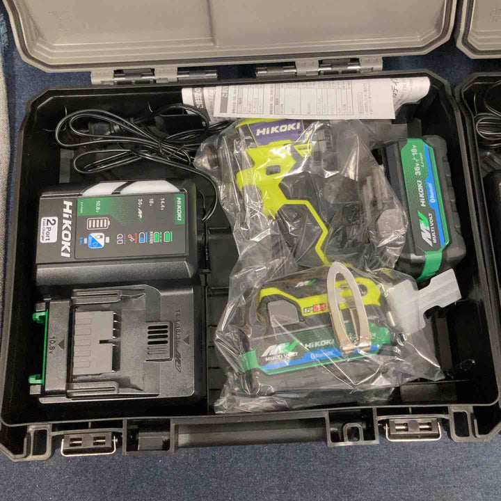 ハイコーキ(HIKOKI ※旧:日立工機) コードレスインパクトドライバ スパイダーイエロー WH36DD(2XHYSZ) 2個セット【八潮店】