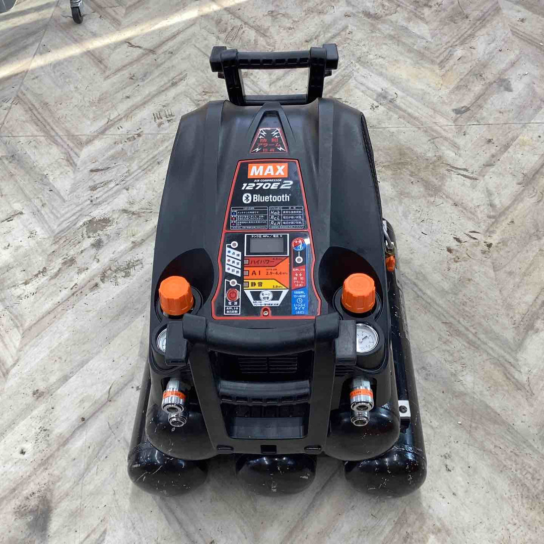 ★マックス(MAX) エアコンプレッサー AK-HH1270E2(27L)_ブラック【越谷店】