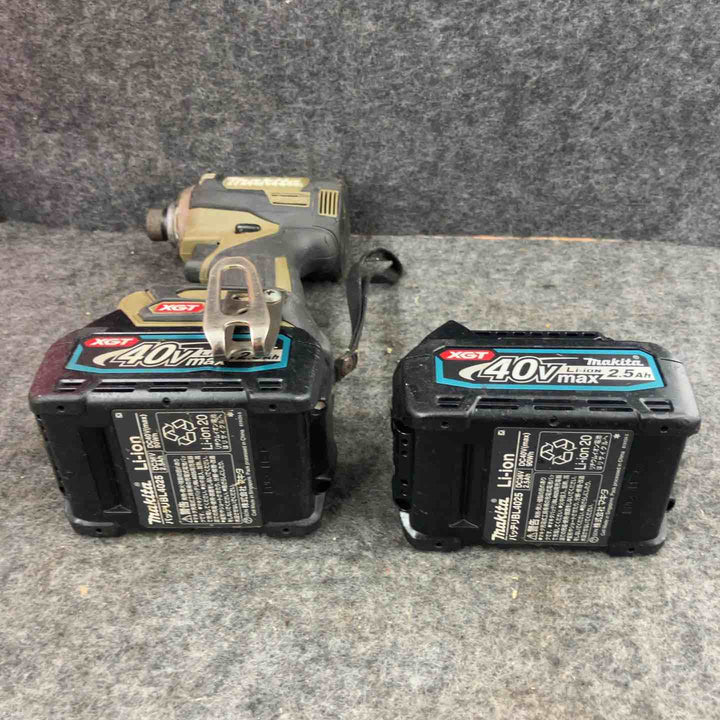 ★マキタ(makita) コードレスインパクトドライバー TD001GRDXO ケース[ラッチ片方なし](40Vmax2.5Ahバッテリー*2[79][91]、充電器)【鴻巣店】