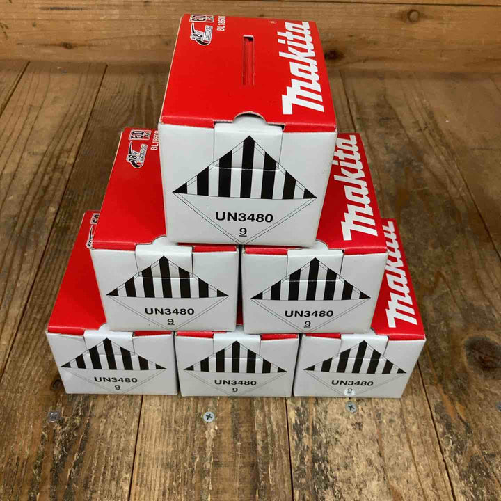 【未使用品】純正品 マキタ(makita) リチウムイオンバッテリー 18V/6.0Ah BL1860B 6個セット まとめ売り【所沢店】