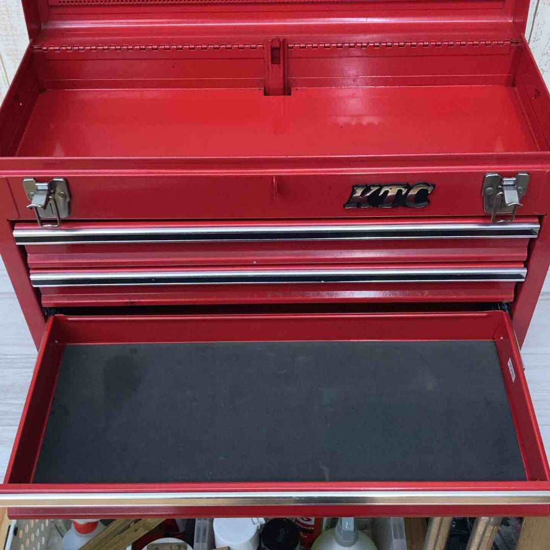 ▲KTC(京都機械工具)3段3引き出しチェスト ソリッドレッド色 SKX0213【柏店】