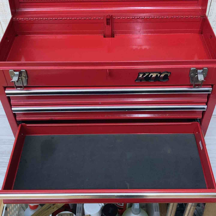 ▲KTC(京都機械工具)3段3引き出しチェスト ソリッドレッド色 SKX0213【柏店】