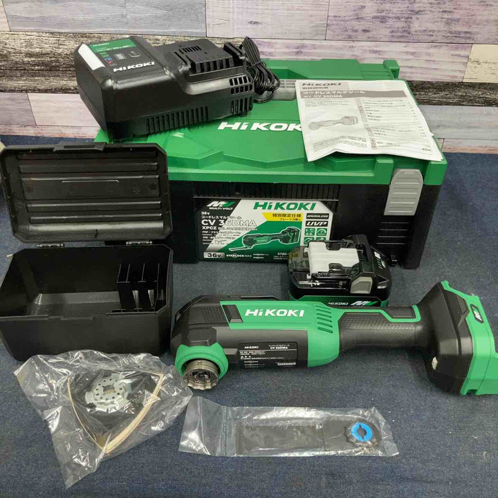 【未使用品】★ハイコーキ(HIKOKI ※旧:日立工機) コードレスマルチツール CV36DMA(XPZ) 36V バッテリー1個・充電器つき【八潮店】