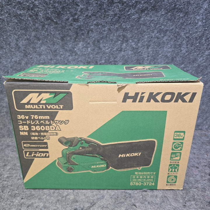 【特別特価！訳アリ未使用品】ハイコーキ(HIKOKI ※旧:日立工機) コードレスベルトサンダー SB3608DA(NN)【桶川店】