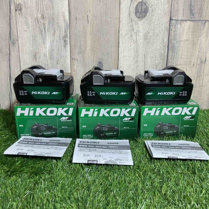 ▼ハイコーキ(HIKOKI) リチウムイオンバッテリー 36V/2.5Ah BSL36A18X 3個セット【戸田店】