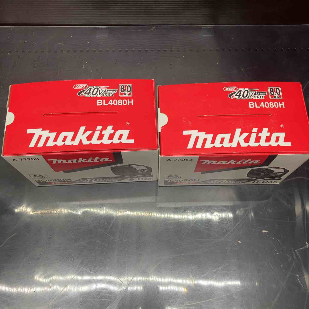 【未使用品】マキタ(makita) リチウムイオンバッテリー 40Vmax/8.0Ah BL4080H　2個セット　【川越店】
