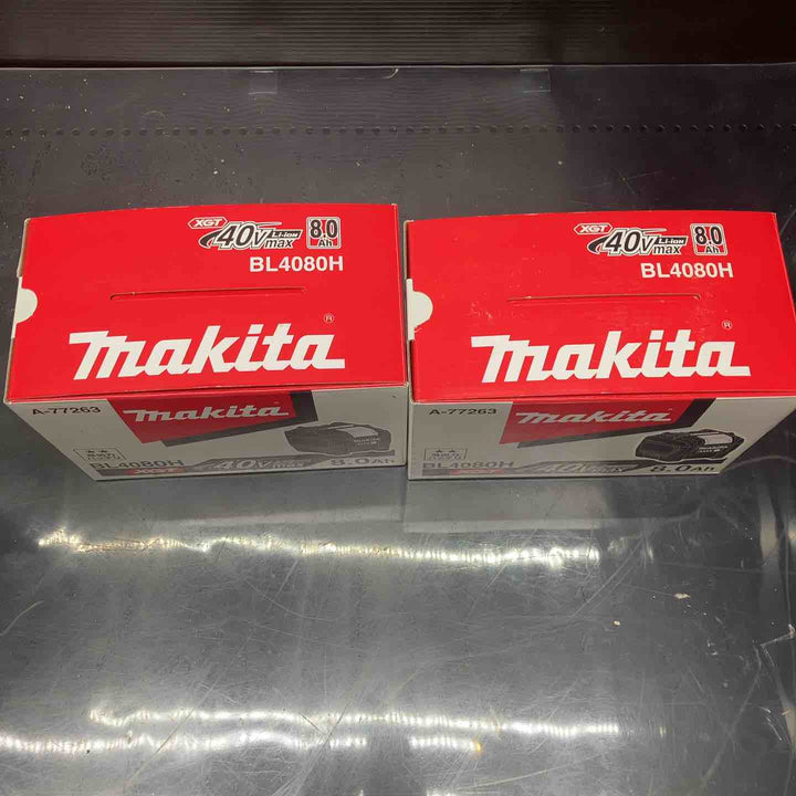 【未使用品】マキタ(makita) リチウムイオンバッテリー 40Vmax/8.0Ah BL4080H　2個セット　【川越店】