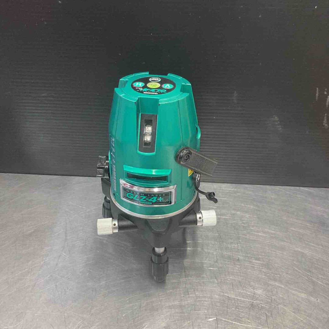【中古品】 山真製鋸(YAMASHIN)  グリーンレーザー墨出し器 GLZ-4+ 受光器付属 レベル 水平器 【東大和店】