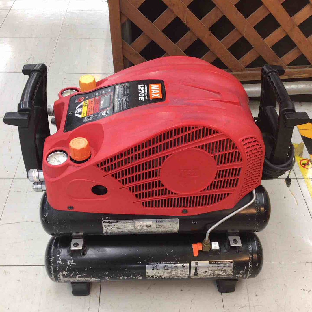【中古品】 マックス/MAX エアコンプレッサー AK-HL1270E(27L)_レッド 【鴻巣店】