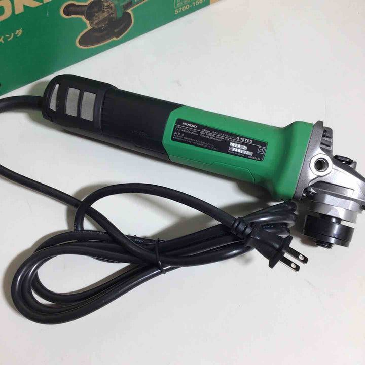 【未使用品】 HiKOKI ハイコーキ 電子 ディスクグラインダ スライドスイッチ キックバック軽減システム・再起動防止機構搭載 トイシ径150ｍｍ 100V仕様 G15YE3 グラインダー 【戸田店】
