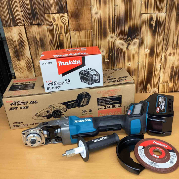 マキタ(makita) 125mm 充電式フラットヘッドグラインダ GA056G 金属 石材 木材 切断 研削 研磨 【越谷店】