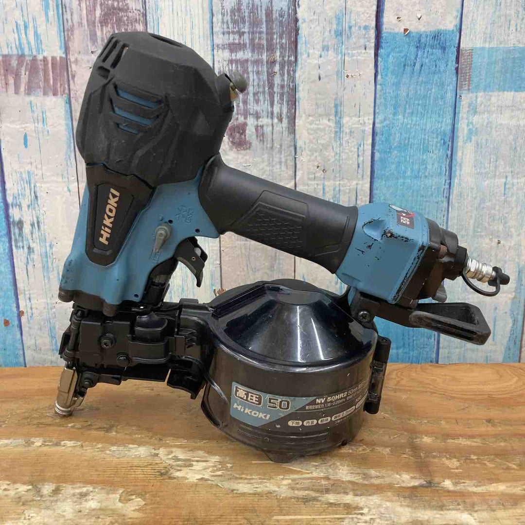 ★ハイコーキ(HIKOKI ※旧:日立工機) 高圧エア釘打ち機 NV50HR2(S) 限定色セームブルー【柏店】