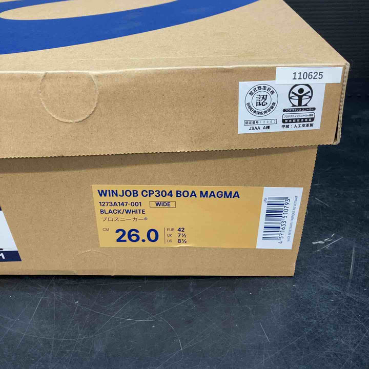 アシックス/asics 安全靴 WINJOB CP304 BOA MAGMA サイズ26.0 1273A147-001 ブラック/ホワイト 限定色【川越店】