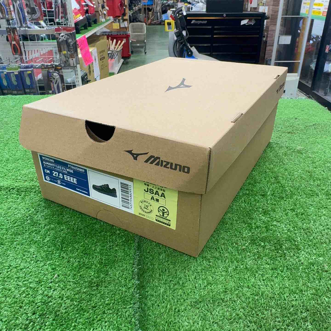 【未使用・サイズ27.0cm】 ミズノ 安全靴 ワークシューズ オールマイティLSⅡ21L WIDE F1GA250809 27.0cm ブラック×シルバー 【桶川店】