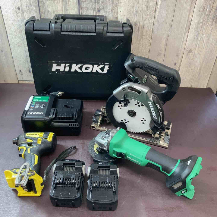【中古品】 ハイコーキ(HiKOKI※旧:日立工機) 36Vまとめ インパクト・マルノコ・ディスクグラインダ 3点 マルチボルト 【東大和店】
