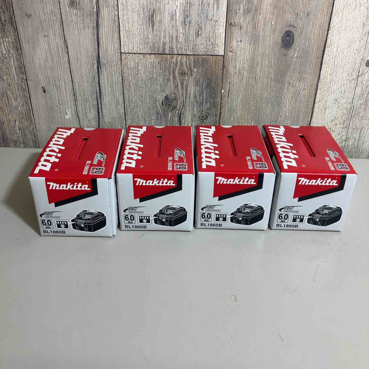 【未使用品】【4個セット】　純正 マキタ makita リチウムイオンバッテリ　BL1860B【戸田店】