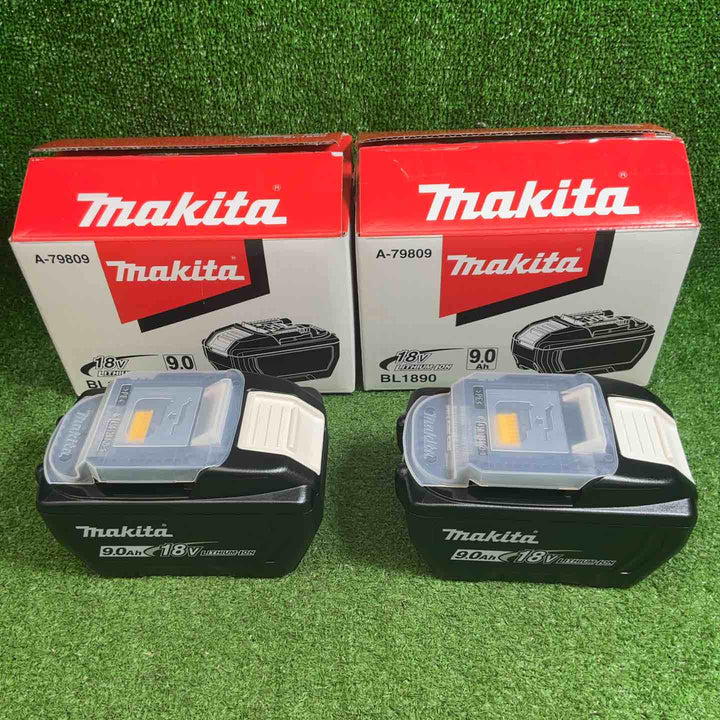 【未使用品】 マキタ(makita) リチウムイオンバッテリー 18V/9.0Ah BL1890 2個セット 【藤沢店】