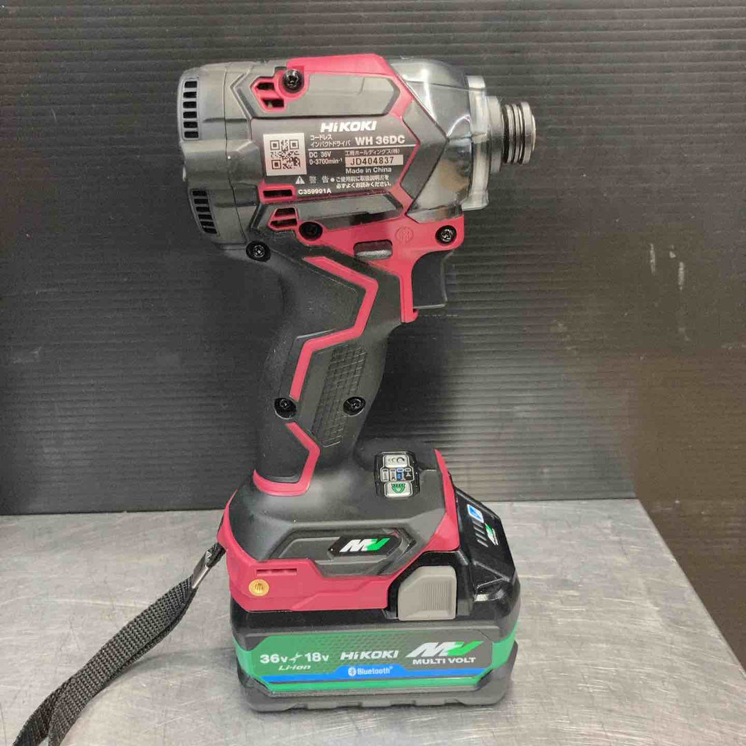 【中古美品】 ハイコーキ(HIKOKI ※旧:日立工機) 36V コードレスインパクトドライバー フレアレッド  WH36DC(2XPRSZ) 【東大和店】