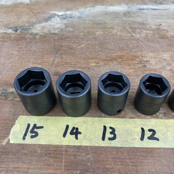 ▲スナップオン(Snap-on)1/4sq インパクト シャローソケット 8pscセット 8-15mm 108IMTMM【柏店】