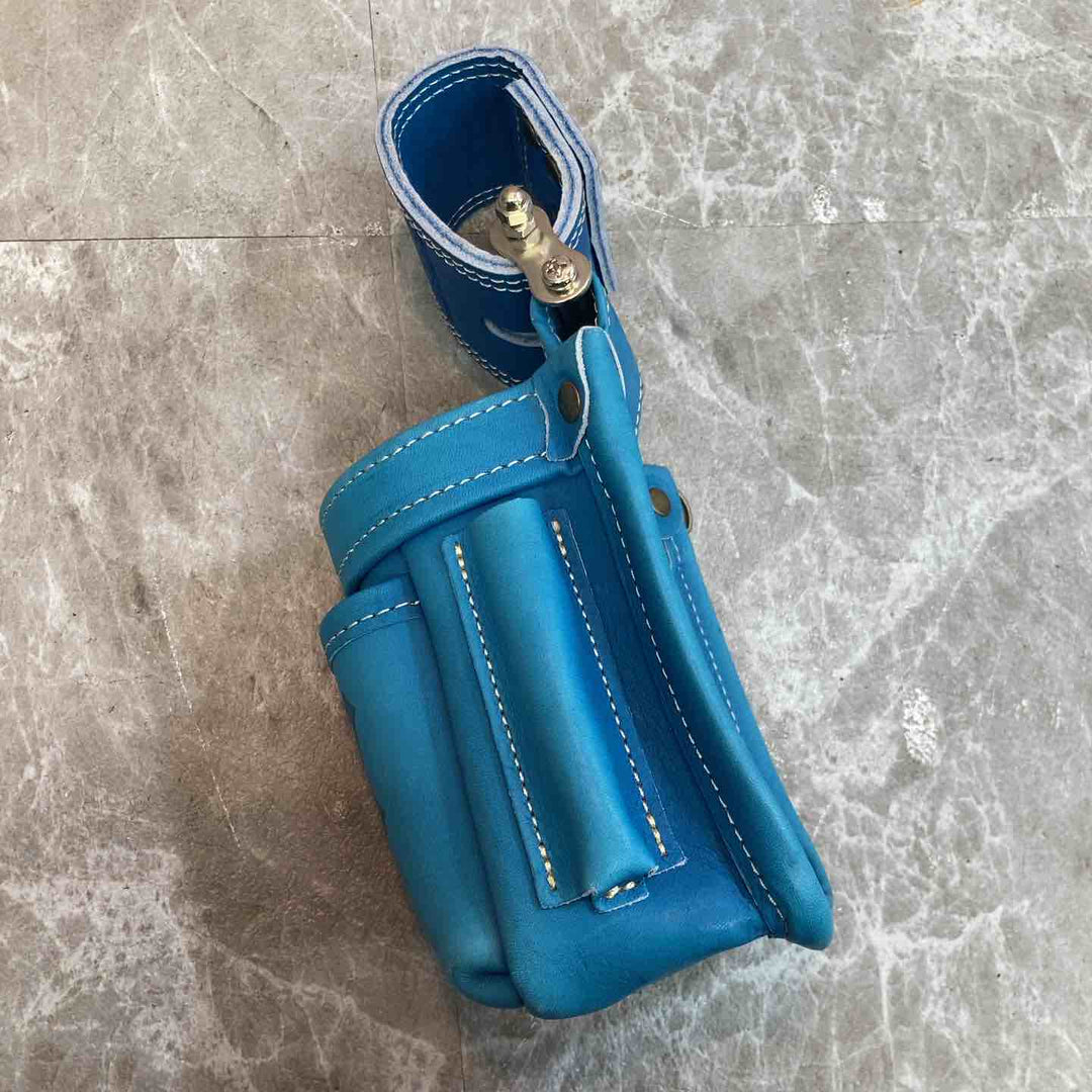 【美品】◇ニックス チェーン式最高級硬式グローブ革小物腰袋(ブルー) KGBL-201VADX【八潮店】