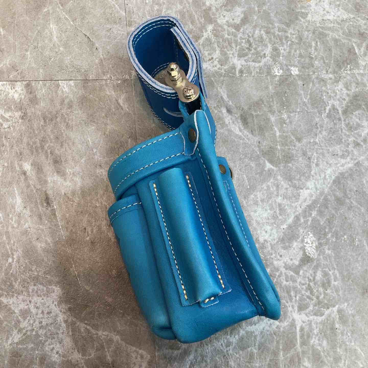 【美品】◇ニックス チェーン式最高級硬式グローブ革小物腰袋(ブルー) KGBL-201VADX【八潮店】