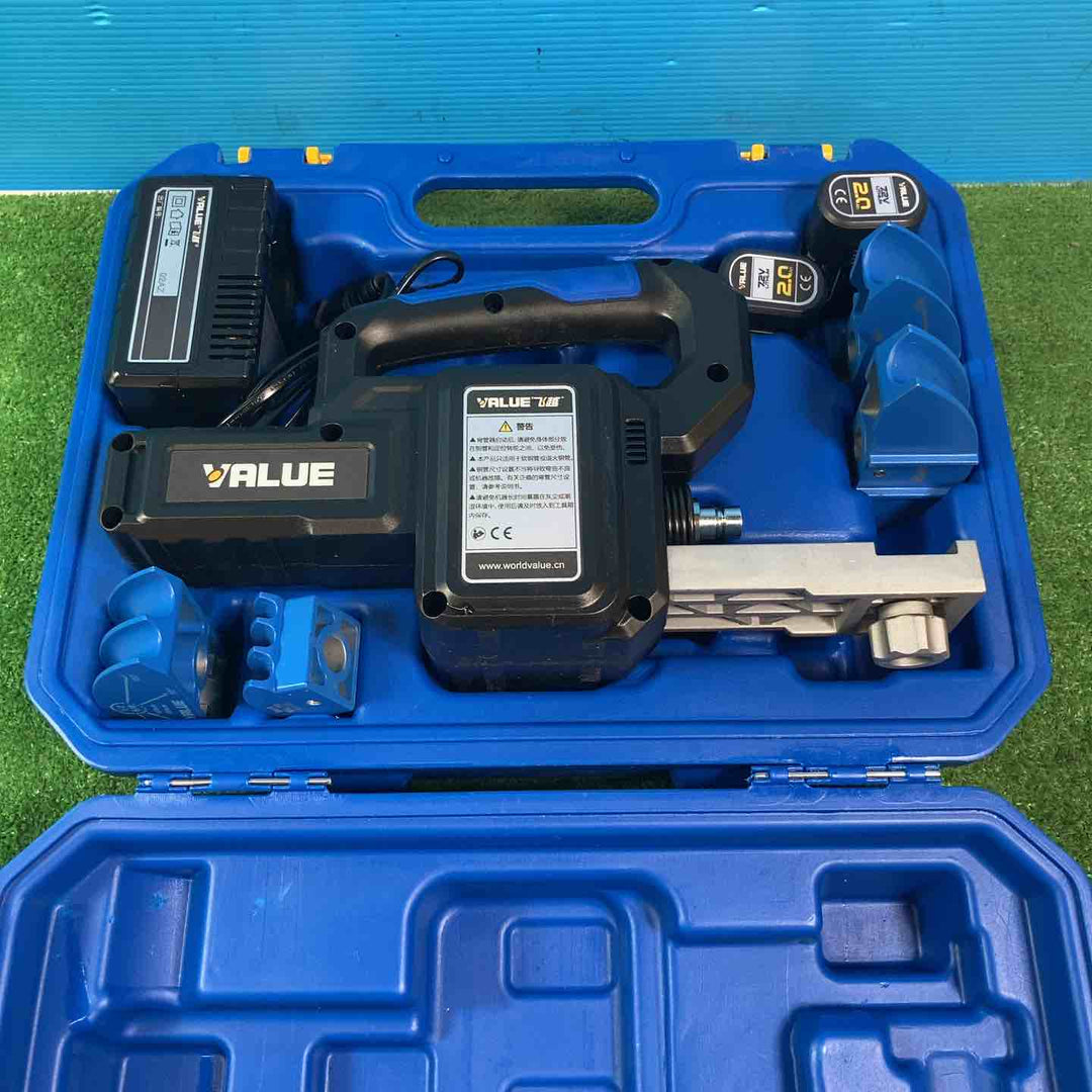 VALUE 充電式ベンダー VEB-1 空調パイプ曲げ機ワイヤレスチューブベンダー【岩槻店】