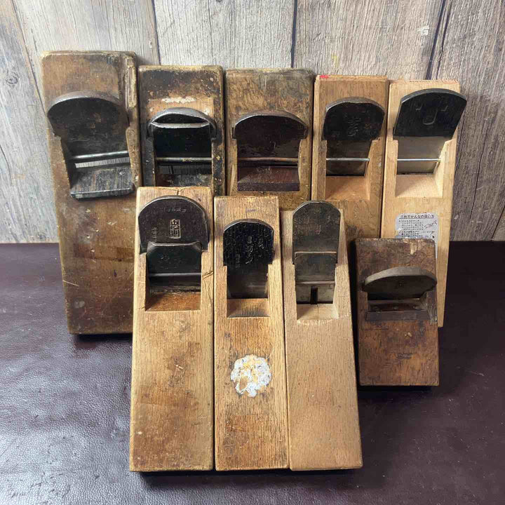 【中古品】 鉋(かんな) 儀助・村行・宗廣・㐂代光・重定・國永・忠則・福三郎・長秀 鉋9個 【東大和店】