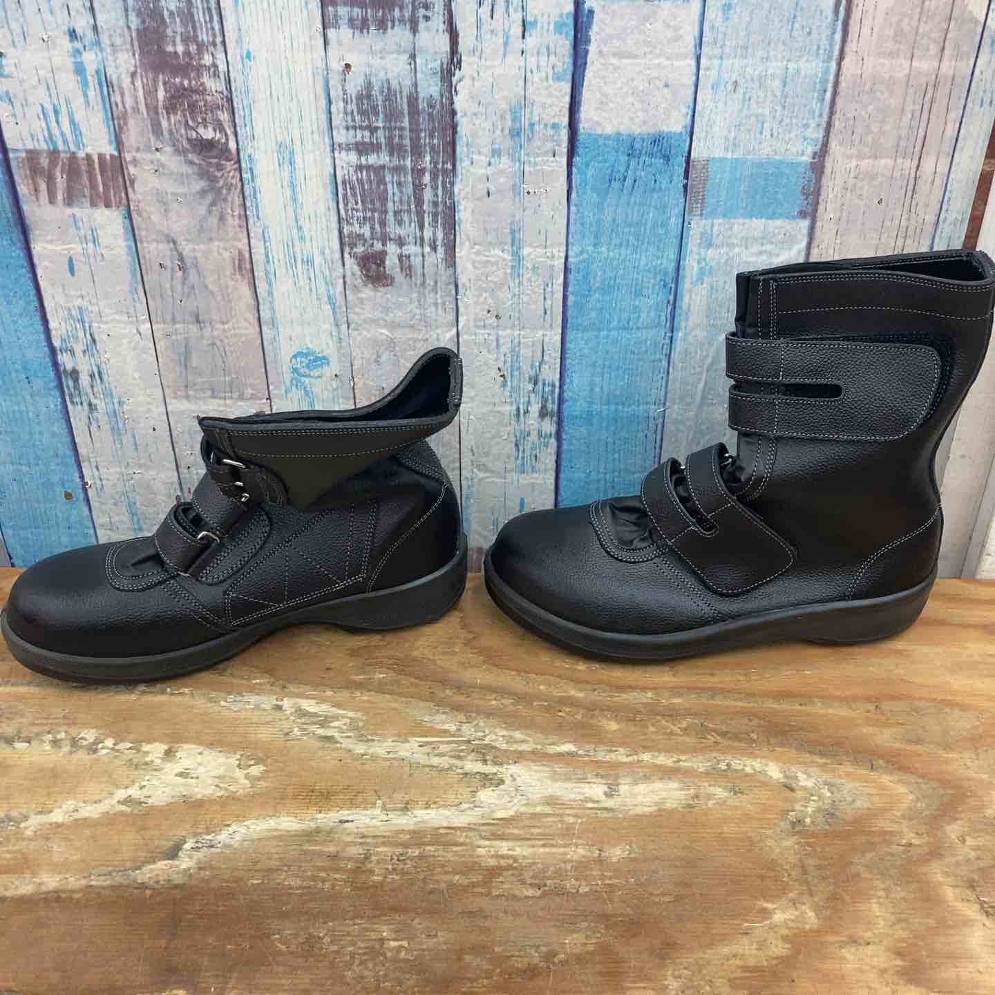 Simon 7538 安全靴 ブラック 26.5㎝ ▽シモン ワイド樹脂先芯入り マジックテープ式安全靴 7538 黒