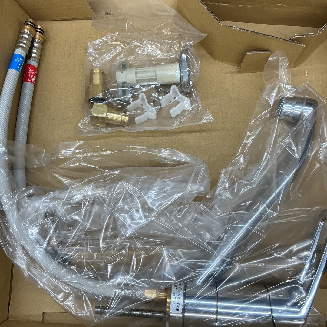 【未使用品】KVK キッチン用 シングルレバー式混合栓 KM5011TR2EC　2点セット【電材館越谷店】