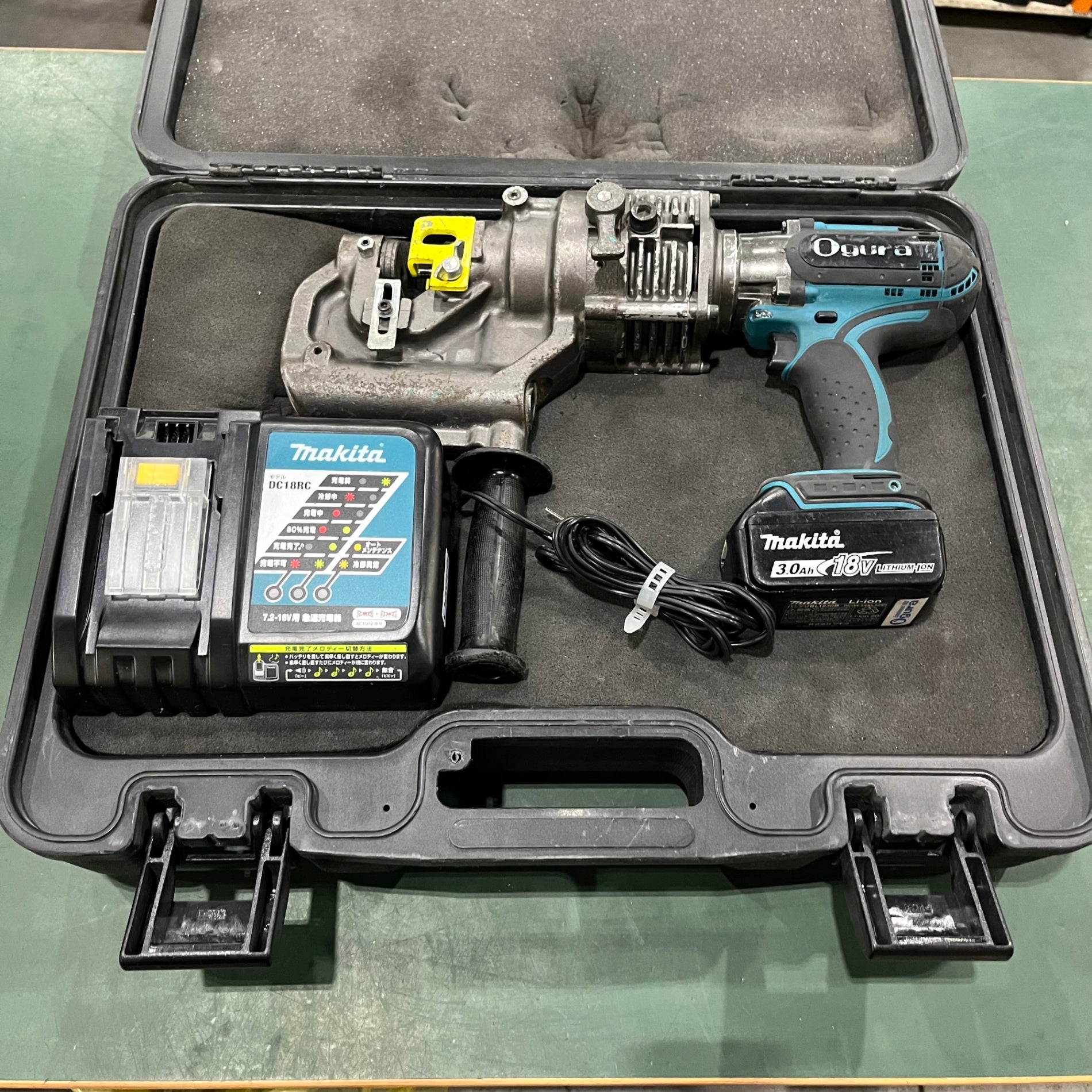 オグラ Ogura コードレスパンチャー HPC-N208WDF 417x127x315 Ogura オグラ コードレス油圧式パンチャー（複動式） Nシリーズ (1台