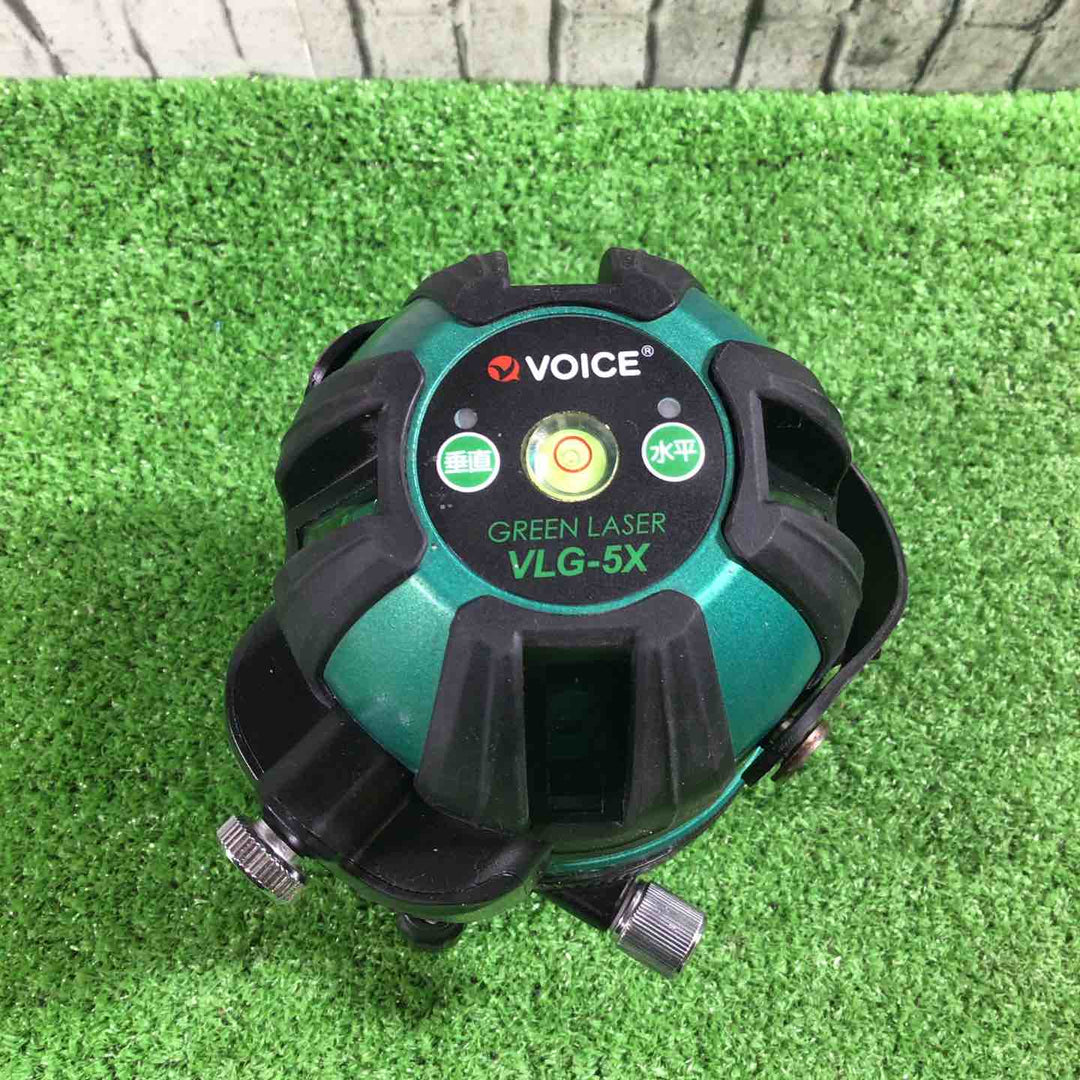 ◇VOICE レーザー墨出し器 5ライングリーンレーザー 矩十字・横 VLG-5X【川口店】