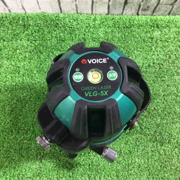 ◇VOICE レーザー墨出し器 5ライングリーンレーザー 矩十字・横 VLG-5X【川口店】