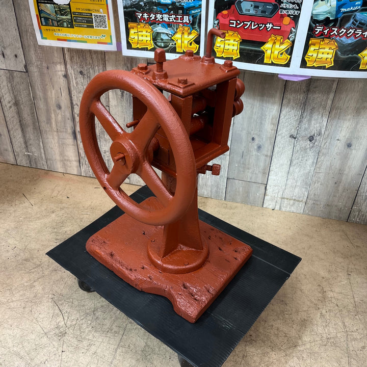 【中古品/店頭受取り限定】盛光？ メーカー不明 紐だしロール機 鈑金機械 ロール機成形機 圧延機 折り曲げ機 彫金ローラー 【東大和店】