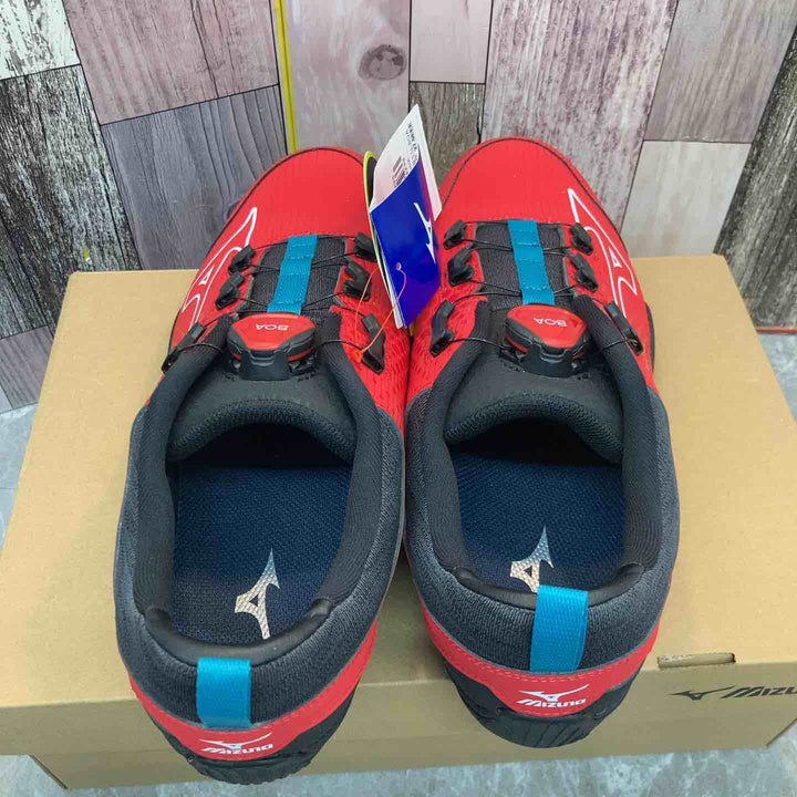 ミズノ MIZUNO ワークシューズ 27.0cm EEE レッド×ホワイト F1GA240262【八潮店】