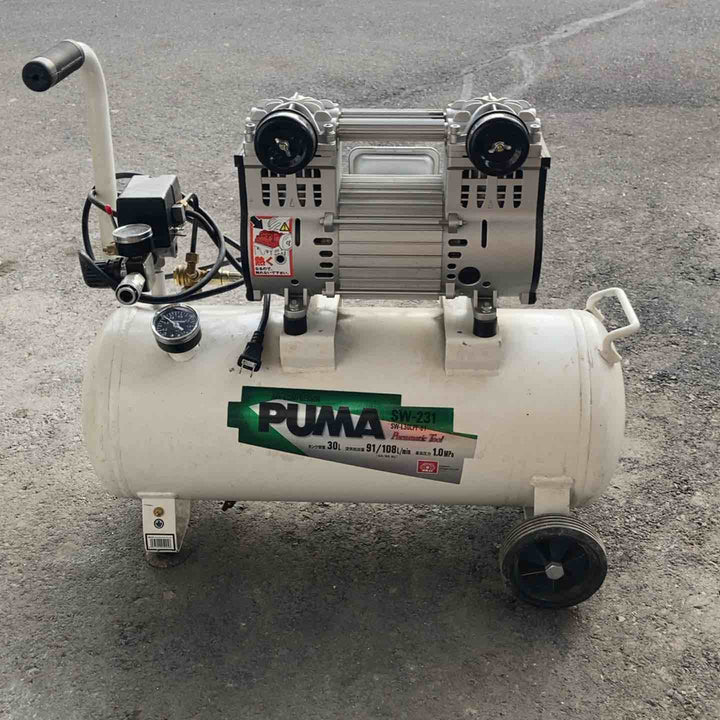 SK11 オイルレス エアーコンプレッサー SW-231 タンク容量 30L 低騒音モデル SW-L30LPF-01【桶川店】