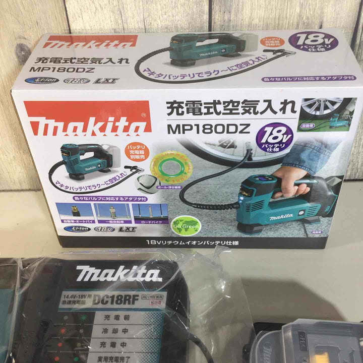 【未使用品】 セット品 マキタ makita コードレス 空気入れ MP180DZ 18Vバッテリー BL1860B 充電器DC18RF 【戸田店】