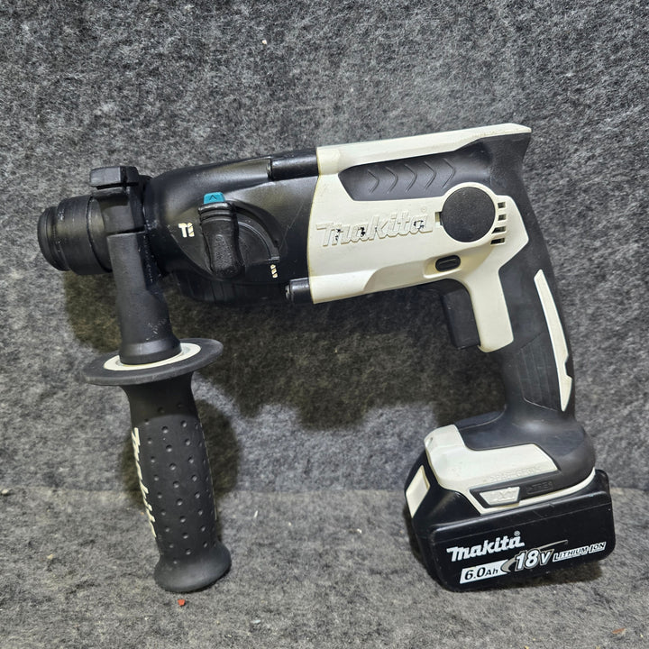 【中古品・18V 6.0Ahバッテリ1個付き！】マキタ(makita) コードレスハンマドリル HR165DRGW ホワイト【桶川店】