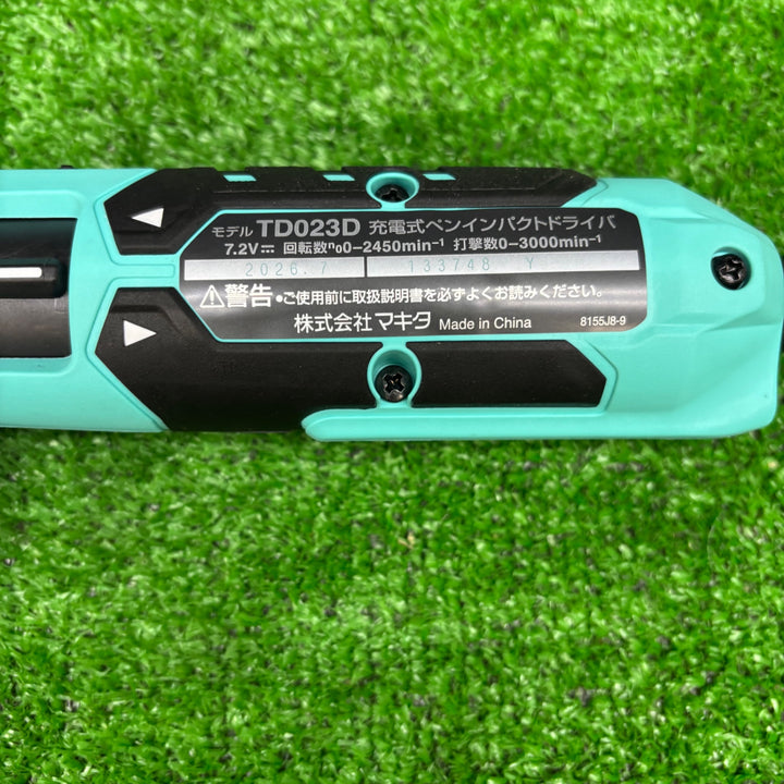 【未使用品】マキタ(makita) 7.2Vコードレスインパクトドライバ TD023DHXT 限定色 ターコイズブルー【電材館越谷店】