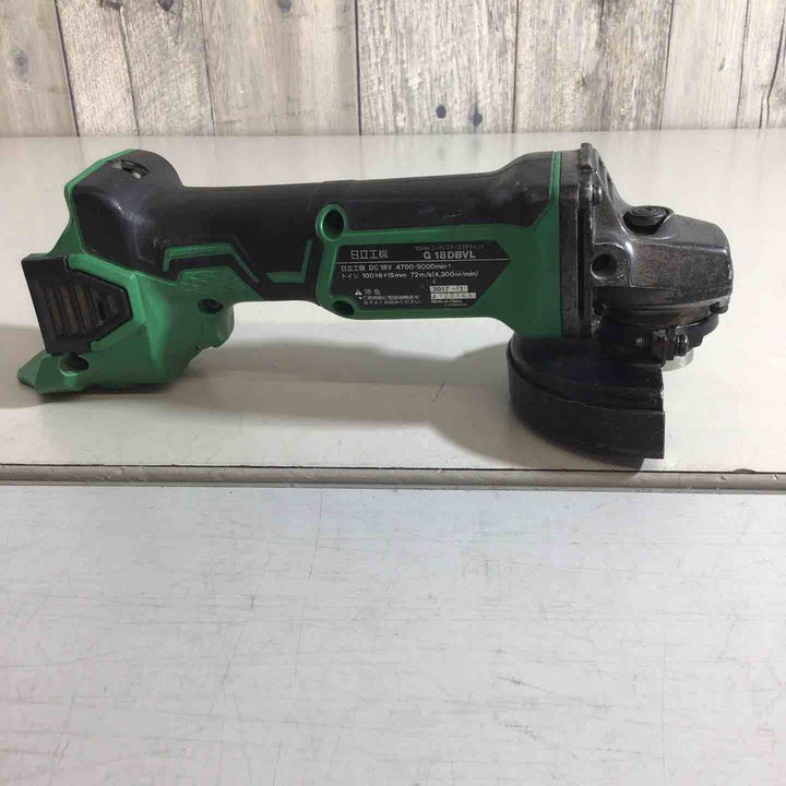 ◇ハイコーキ(HIKOKI ※旧:日立工機) コードレスディスクグラインダー 100mm  G18DBVL(NN)(L)【戸田店】