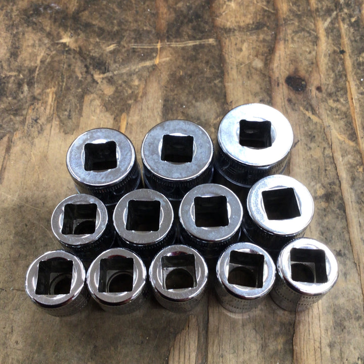 【中古品】スナップオン/Snap-on 3/8"シャローソケット 12角 FM8~FM19 12pcs【柏店】