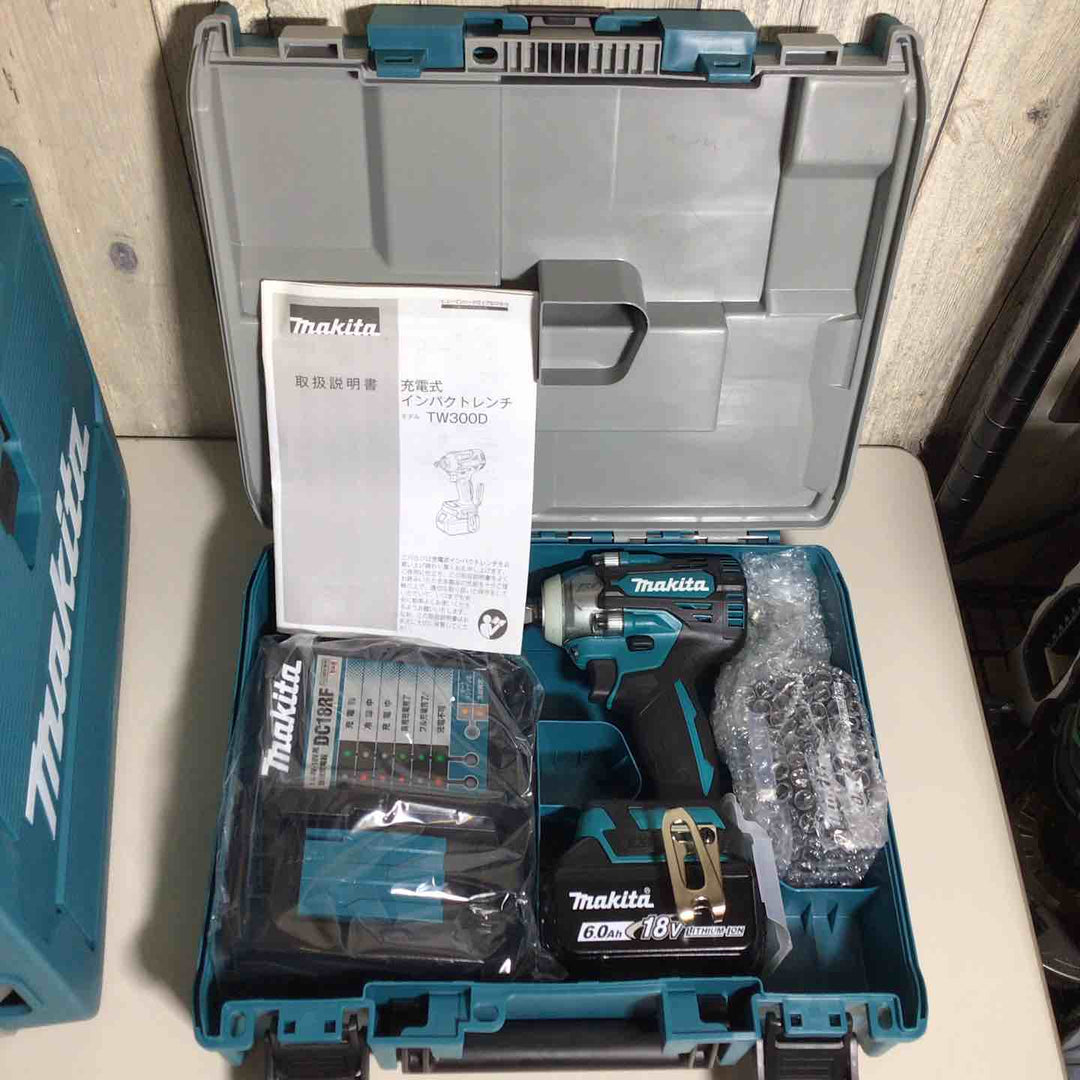 【未使用品】 マキタ makita コードレス インパクトレンチ TW300DRGX 2台 バッテリー&充電器付 フルセット インパクトレンチ 純正 充電式 18V 【戸田店】
