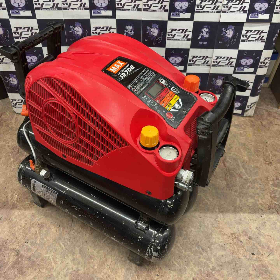 中古品】マックス(MAX) エアコンプレッサー AK-HL1270E(27L)_レッド 