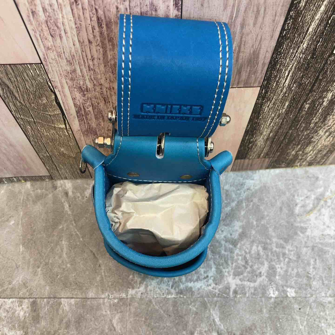 【美品】◇ニックス チェーン式最高級硬式グローブ革小物腰袋(ブルー) KGBL-201VADX【八潮店】